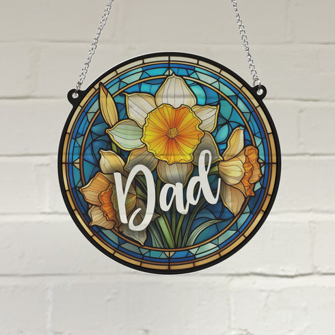 Dad Stained Glass Effect Suncatcher